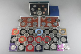 3 proof coins sets and minor cased crowns