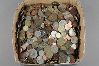 A large quantity of foreign coins 
