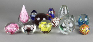 A collection of modern glass paperweights 