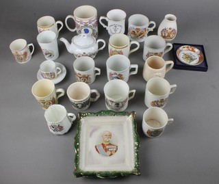 A collection of commemorative china 