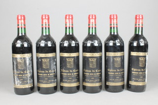 6 bottles of Chateau du Comte Premieres Cotes De Bordeaux 1985 