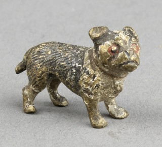 A miniature cold painted bronze figure of a pug? 1/2" 