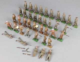 A collection of various First World War model soldiers