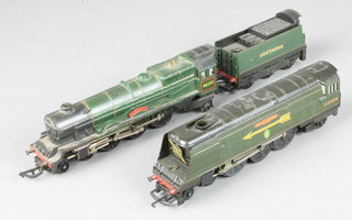 A Triang model locomotive Fighter Command complete with tender and 1 other Princess Elizabeth (no tender)