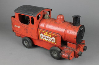 A Tri-ang Puff Puff locomotive, some rust 