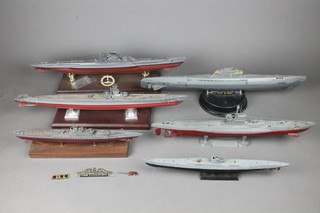 A collection of models of U-Boats