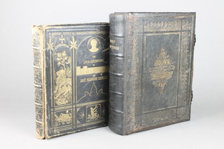 A leather bound Holy Bible and 1 volume "The Life and Explorations of Dr Livingstone" 