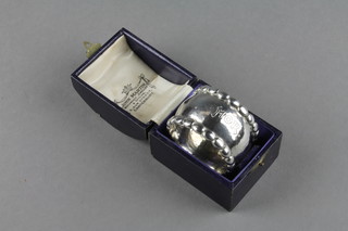 A German silver repousse napkin ring 50 grams