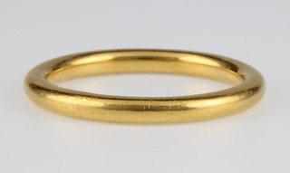 A 22ct yellow gold wedding band, 6 grams, size Q 1/2