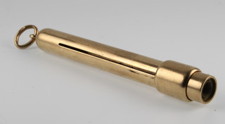 A 9ct gold propelling pencil, 3 1/2", gross 28 grams