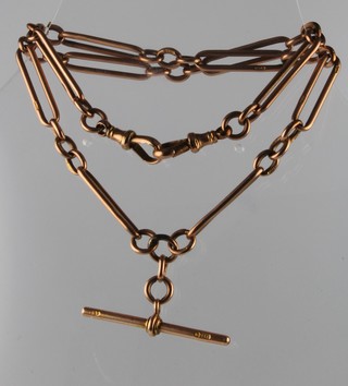 A 9ct gold watch chain, 34 grams