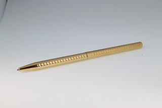A Dupont gem set gold propelling biro 