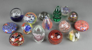 A collection of 15 modern paperweights