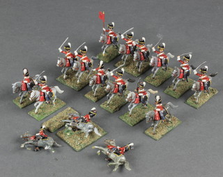 17 various British Napoleonic war mounted cavalry figures 