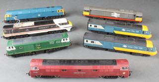 A Hornby OO gauge double headed diesel locomotive Western Courier, a Hornby InterCity 125 together with 4 other Hornby double headed diesel locomotives 