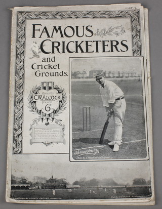 Two Volumes part 5 and 6 "Famous Cricketers and Cricket Grounds", edited by C W Alcock