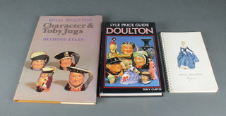 Desmond Eyles "Royal Doulton Characters and Toby Jugs" 1 volume, Tony Curtis "The Lyles Price Guide to Doulton" and 1 volume "Collectors Book Ten, Royal Doulton Figures" 