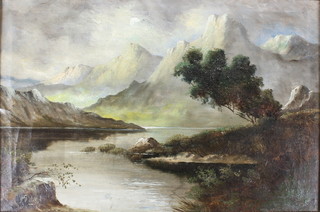 J M Tucker, oil, Scottish mountain landscape, 15 1/2" x 20 1/2", signed