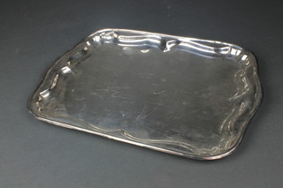 A Continental silver plated rectangular tray 