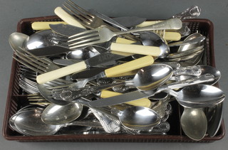 A quantity of Kings Pattern cutlery etc 