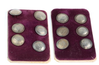 A set of 12 George V coin buttons 