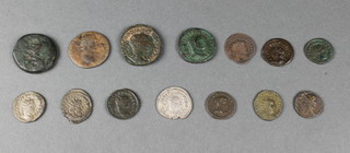Early coins including Philip 1, Valerian, Tacitus, Constantine I, Curtia etc, 