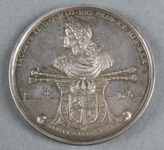 A commemorative coin, Jacobus II 1685, silver 