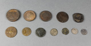 Early coins including James II, gun money etc