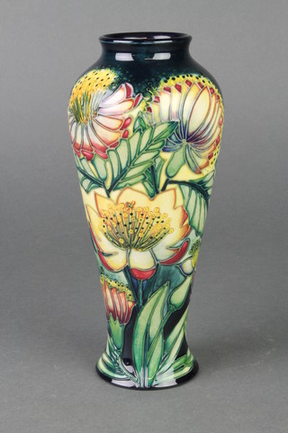 A Moorcroft Collectors Club Astrantia design oviform vase by Shirley Hayes 8", boxed 