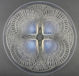 A Lalique Coquille  dish with etched capital marks 7" 