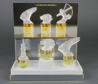 A boxed set of 3 modern scent bottles, Flacons Collection Les Mascottes 