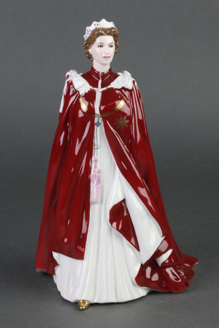 A Royal Worcester figure of Queen Elizabeth II celebrating her 80th birthday 11" 