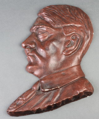 A plaster wall plaque of Hitler 11" 