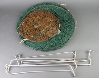 A collection of various vintage keep nets