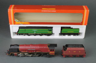 A Hornby OO gauge Battle of Britain Class locomotive - Spitfire boxed, together with a Hornby OO locomotive - Duchess of Sutherland and tender