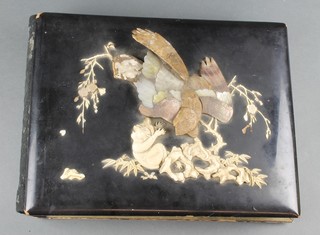A 19th Century Japanese lacquered photograph album decorated a bird (f) 