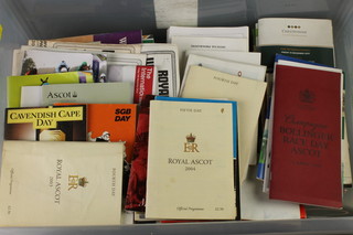 A collection of various horse racing programmes