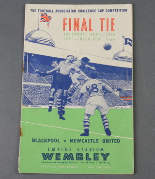A 1951 FA Cup Final Programme - Blackpool V Newcastle Utd 