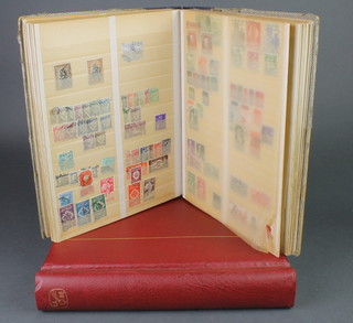2 stock books of various Mint and used World stamps 