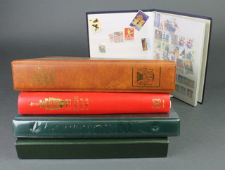 A Red Tower album of various Commonwealth stamps and a loose leaf album of various mint GB stamps, 2  albums of mint GB stamps and a blue stock book of various used GB stamps