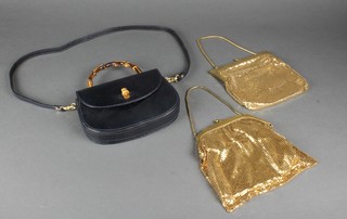2 lady's gilt metal evening bags and 1 other 