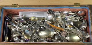 A quantity of silver plated souvenir spoons