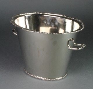 A silver plated 2 handled wine cooler
