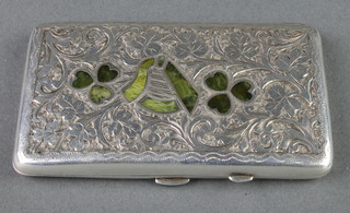 An Edwardian inlaid silver cased purse, Birmingham 1904