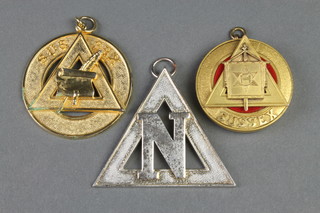 Masonic, 2 gilt chapter collar jewels and a RAM collar jewel