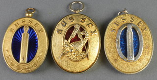 3 gilt metal Provincial Grand Officer jewels 