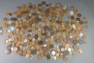 Coins, a quantity, mainly UK, pre-decimal 