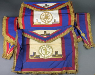 2 Mark Provincial Grand Officer's full dress aprons and collars, cased 