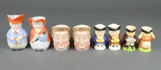 2 Beswick character jugs and 6 other Toby jugs 