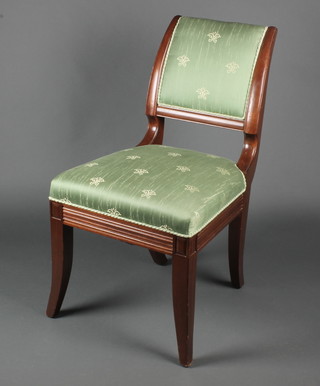 An Empire style mahogany show frame dining chair 